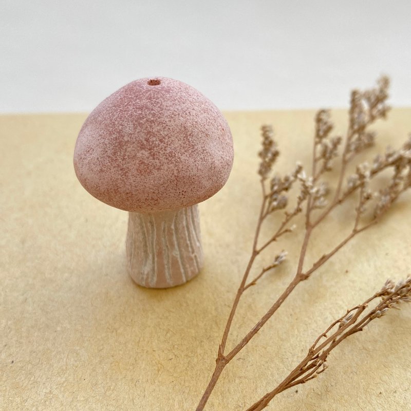 蘑菇 香座 擴香 陶瓷黏土 飾物 - 香氛/精油/擴香 - 黏土 白色