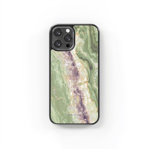 ReNewCases 環保 再生材料 iPhone 三合一防摔手機殼 綠紫大理石紋