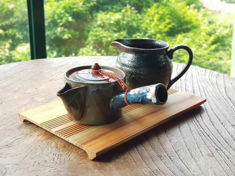 【BESTAR】台湾杉の茶葉盆 - まな板・トレイ - 木製 イエロー