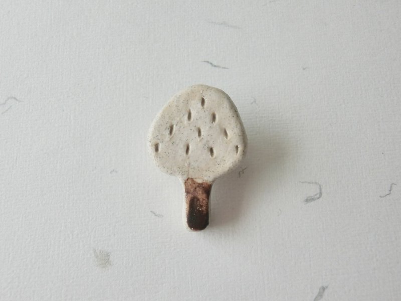 Tree Brooch - Brooches - Pottery White