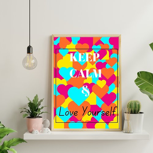 meverything 4 Colorful Printable wall art in US Letter size