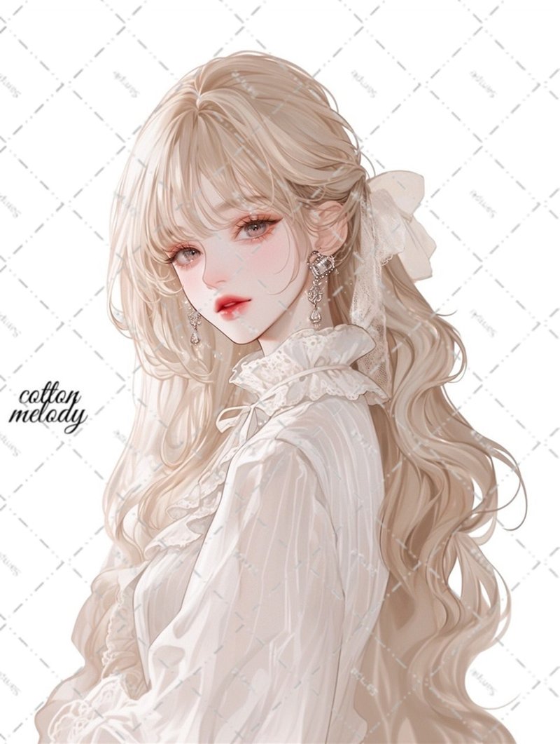 original sticker no.6253 人物ステッカー オリジナルステッカー 人物ステッカー 女の子ステッカー オリジナル人物ステッカー - 貼紙 - 紙 
