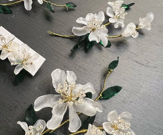 Plastic Artificial Flower Head Accessory