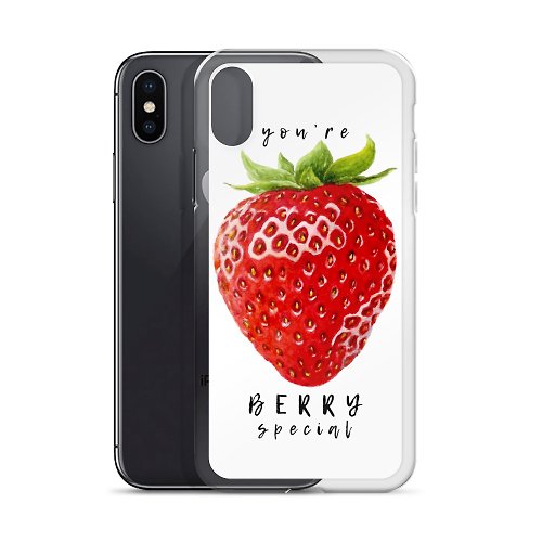 MINIMstudio Exclusive- 草莓水彩手機殼 美式俚語iPhone全型號Samsung Galaxy