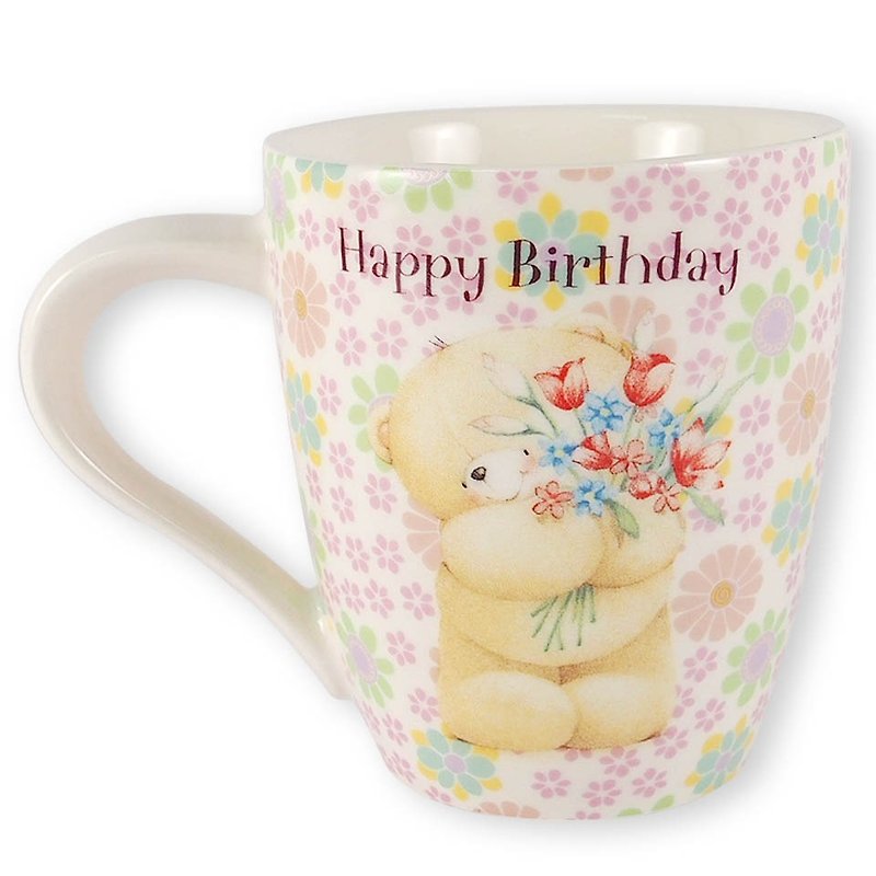 FF pink color mug-Happy birthday to you【Hallmark-ForeverFriends Gift】 - Mugs - Pottery Pink