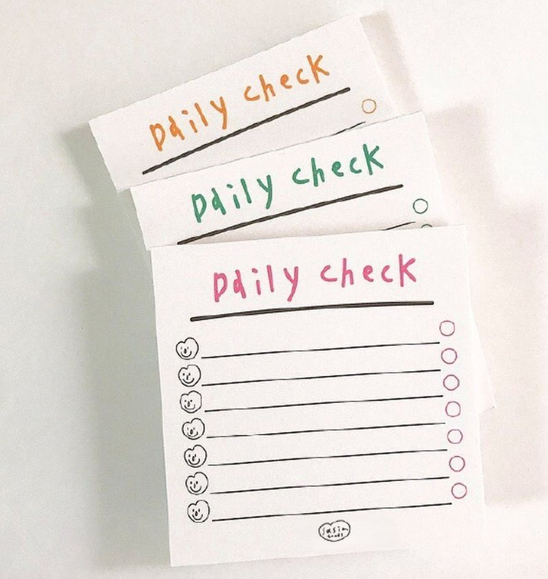 daily check memo - กระดาษโน้ต - กระดาษ 