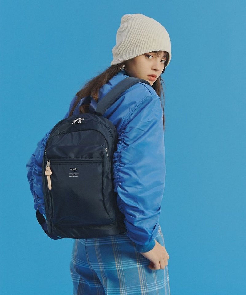 Anello - 【URBAN O.D.】Laptop Notebook A4 Size Packpack Rucksack ATH3431 (Navy) - Backpacks - Polyester Blue