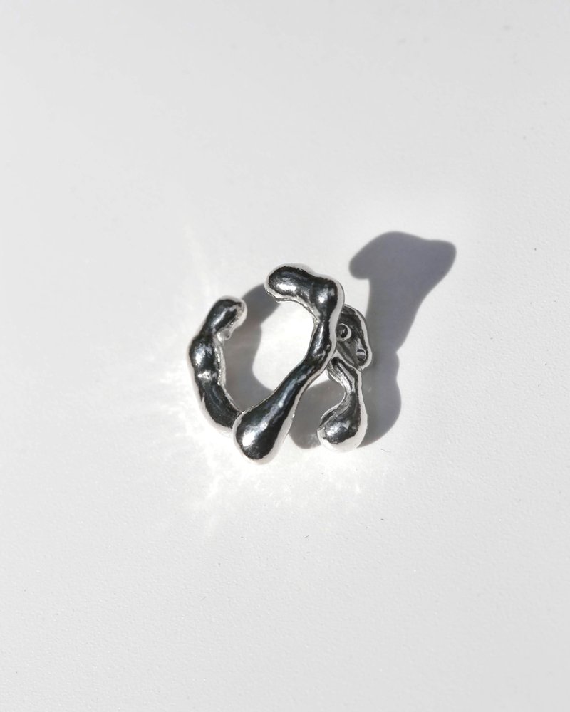 Conch ear cuff 海螺耳骨夾 - 耳環/耳夾/耳骨夾 - 純銀 銀色