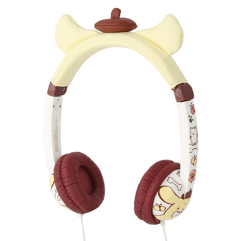 Kids Safe Headphone with Volume Limiter and Microphone – POMPOMPURIN - Headphones & Earbuds - Plastic Yellow