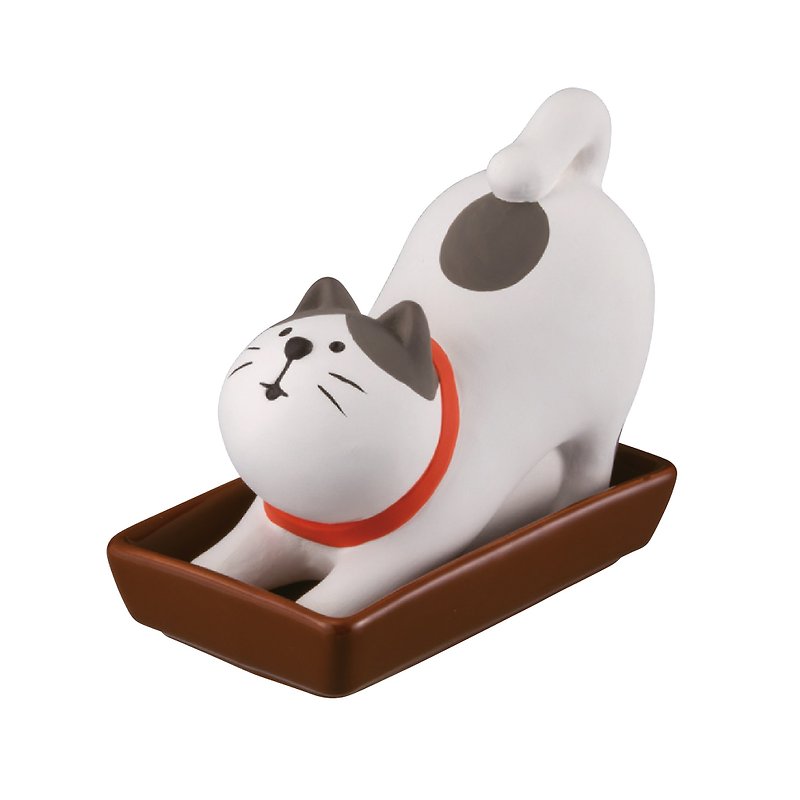 【JAPAN DECOLE】Concombre Natural Humidifier - Moistness Pot Hello Hachi - Items for Display - Pottery White