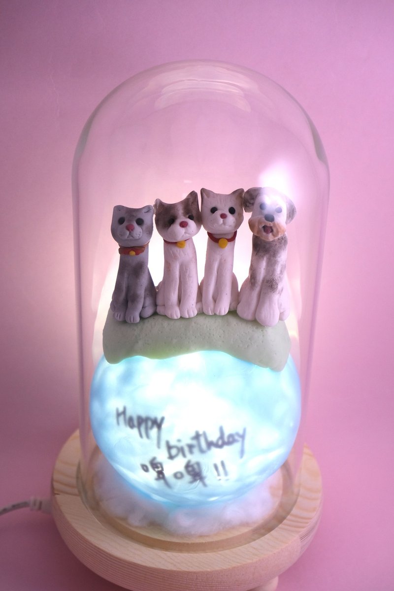 Unique customization, customized character planet whisper lamp fox version - โคมไฟ - ดินเหนียว 