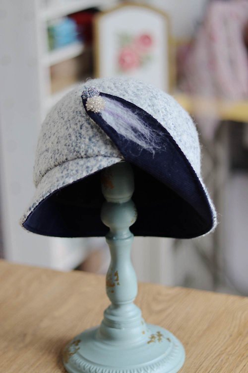 CYGZ Handmade 復古反折1920年代鐘形帽