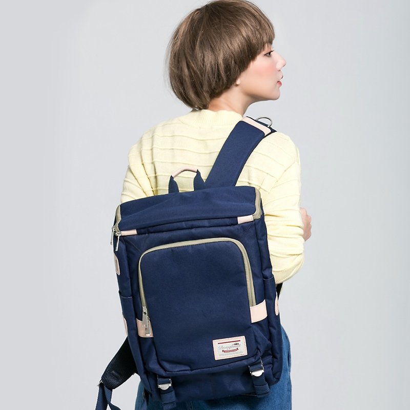 Donut Water repellent brownie backpack ─ blueberry walnut - Backpacks - Waterproof Material 