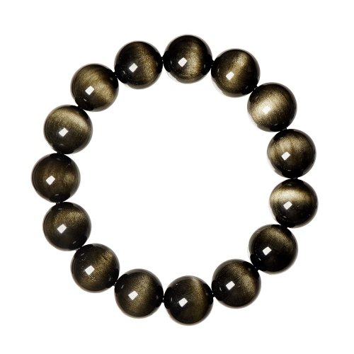 正佳珠寶 Gemsrich Jewelry 【正佳珠寶】金曜石 超頂級貓眼金曜 13.8-14.2mm 貓眼金曜石手珠