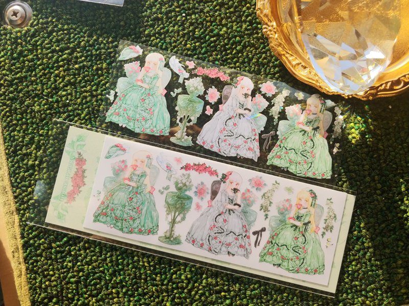 TEA & ROSE Mini seal sticker SET - 貼紙 - 其他材質 