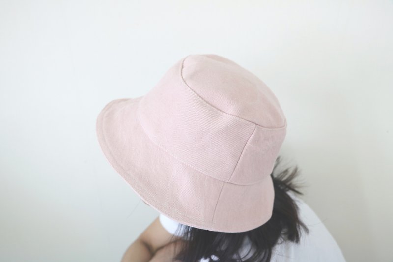 MaryWil Bucket Hat-Pink Deim - หมวก - ผ้าฝ้าย/ผ้าลินิน สึชมพู