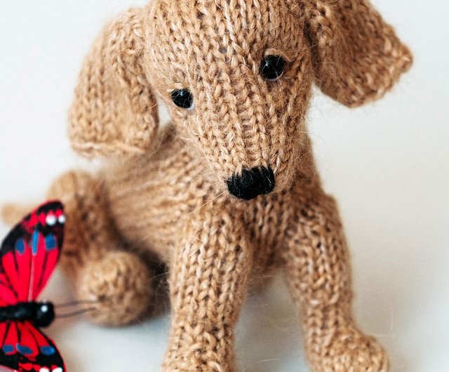 デジタル】ダックスフンドの子犬の編み図です。少し編んだリアルな犬のチュートリアル - ショップ Cute Knit Toy ハンドメイド講座・関連電子書籍  - Pinkoi