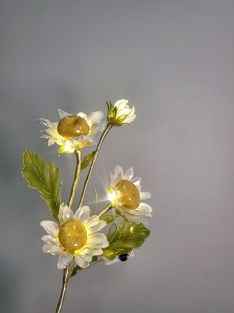 Chamomile - Dip Art Flower Light - โคมไฟ - เรซิน 