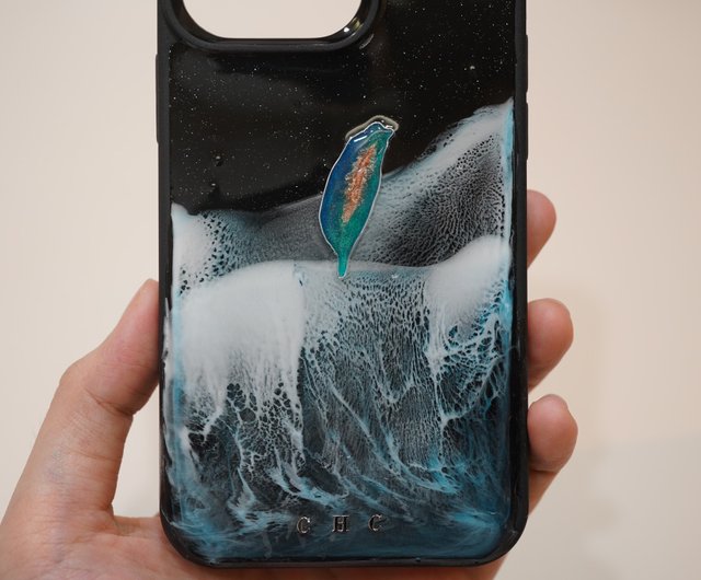 Cold Enamel Starry Sky Mountains Fluid Painting Phone case Starry