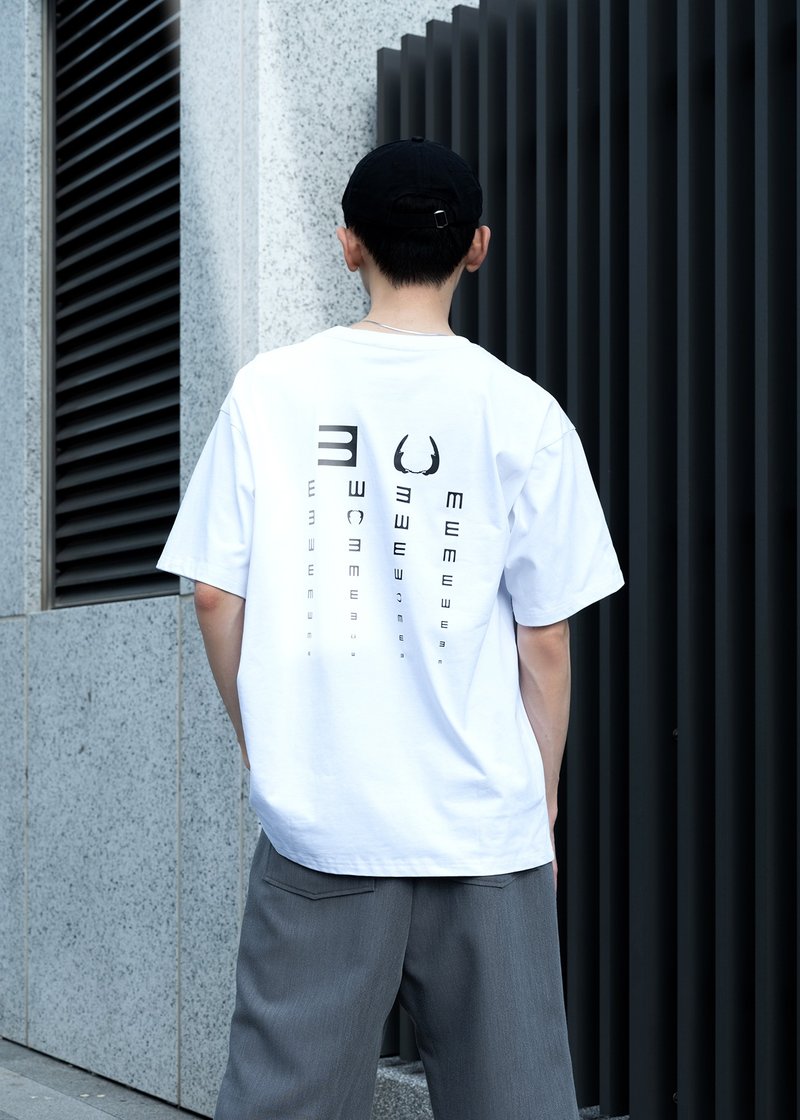 Bug-sight Test printed T-shirt - เสื้อยืดผู้ชาย - ผ้าฝ้าย/ผ้าลินิน ขาว