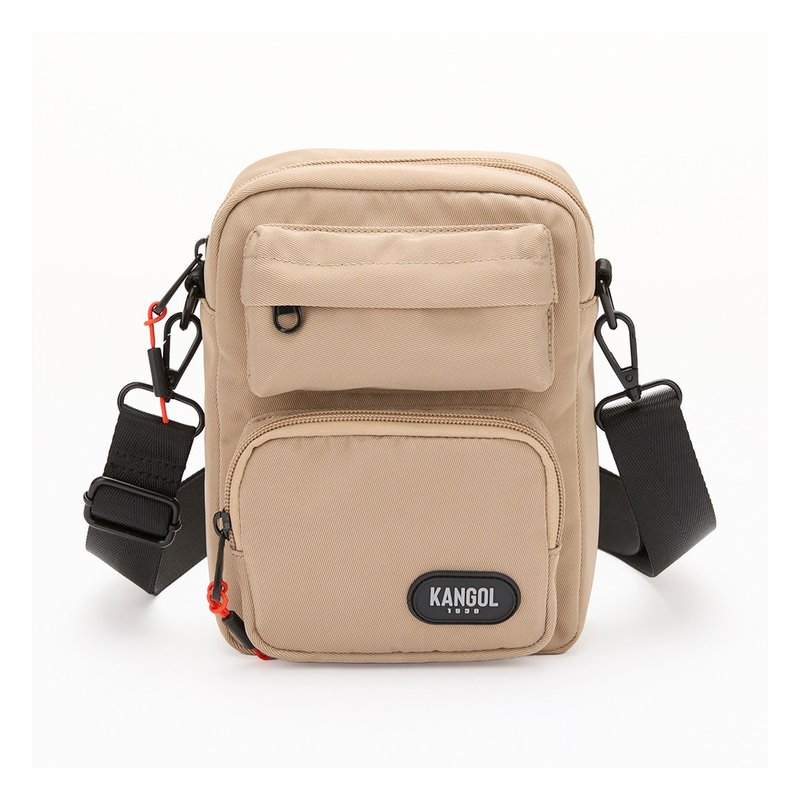 KANGOL Kangaroo side-back nylon camera bag- Khaki(universal for men and women) - กระเป๋าแมสเซนเจอร์ - เส้นใยสังเคราะห์ 