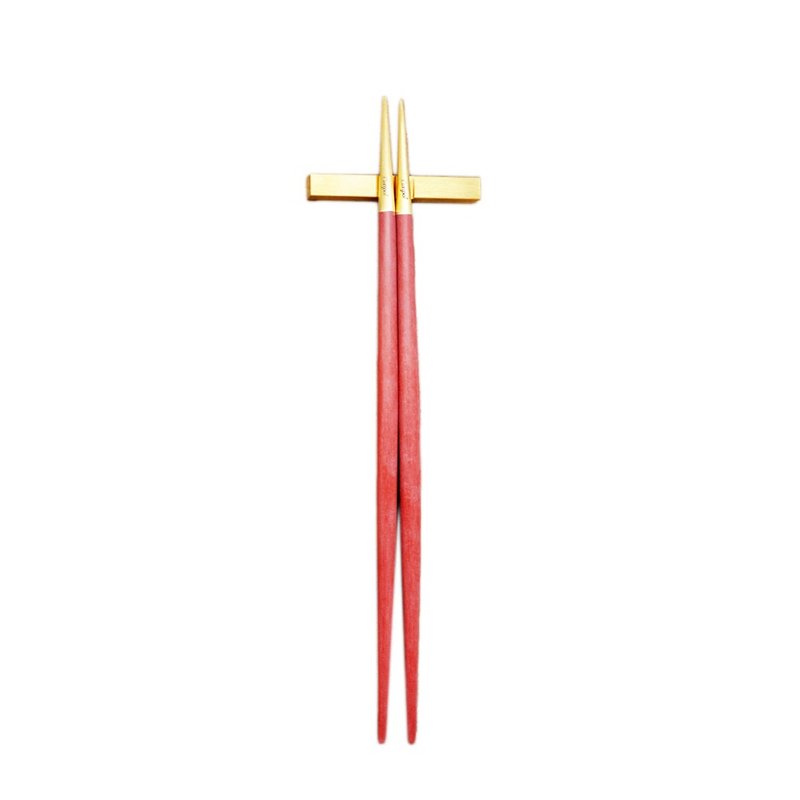 葡萄牙 Cutipol | GOA /  紅金 筷組 - 刀叉/湯匙/餐具組 - 不鏽鋼 紅色