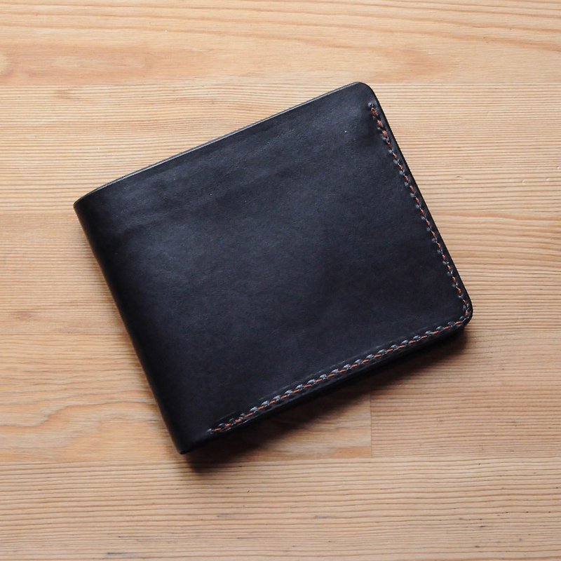 [DOZI Leather Handicrafts-Commodity Business] Simple Model-Short Clip No. 1-Identification Card + Card Insertion Function - Wallets - Genuine Leather Multicolor