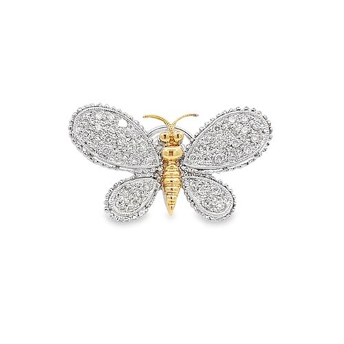 ENVIE 18K白金 天然鑽石造型胸針 18K White Gold Diamond Brooch