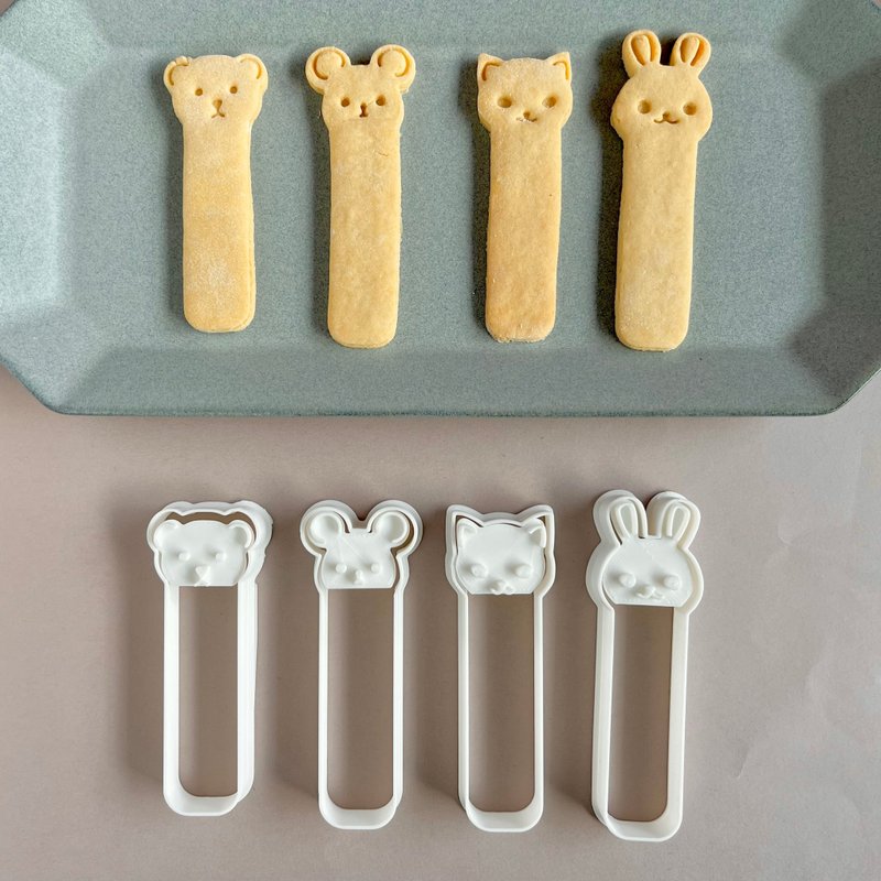【クッキー型】動物　ポッキークッキー　セット　バレンタイン - 廚具 - 塑膠 