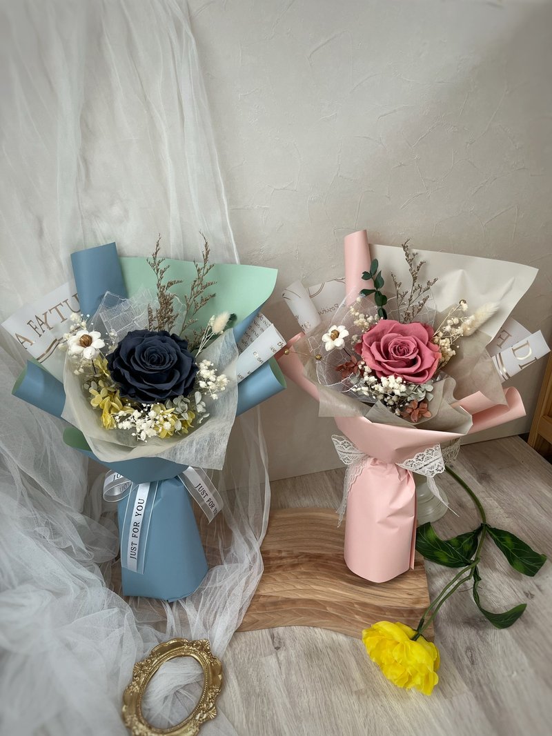 永生玫瑰花束 - 乾燥花/永生花 - 植物．花 粉紅色