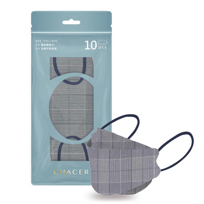 Adult M-Korean 4D Medical Mask-Duke Gray (10pcs) - หน้ากาก - ไฟเบอร์อื่นๆ สีเทา