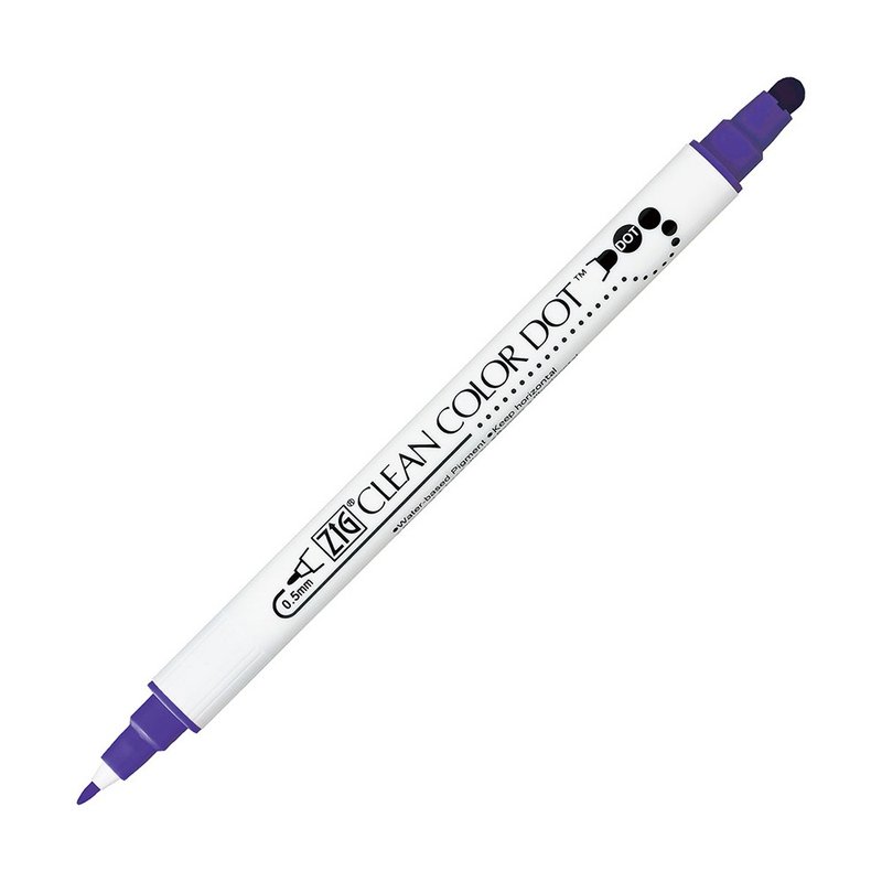 [Kuretake Japan Kuretake] ZIG Clean Color Dot Violet - อุปกรณ์เขียนอื่นๆ - พลาสติก สีน้ำเงิน