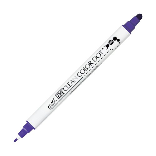 吳竹 臺灣總代理 【Kuretake 日本吳竹】ZIG Clean Color Dot 點點筆 紫羅蘭