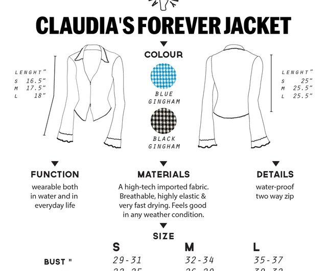 Aprilpoolday 水着 / CLAUDIA'S FOREVER JACKET / ブルー
