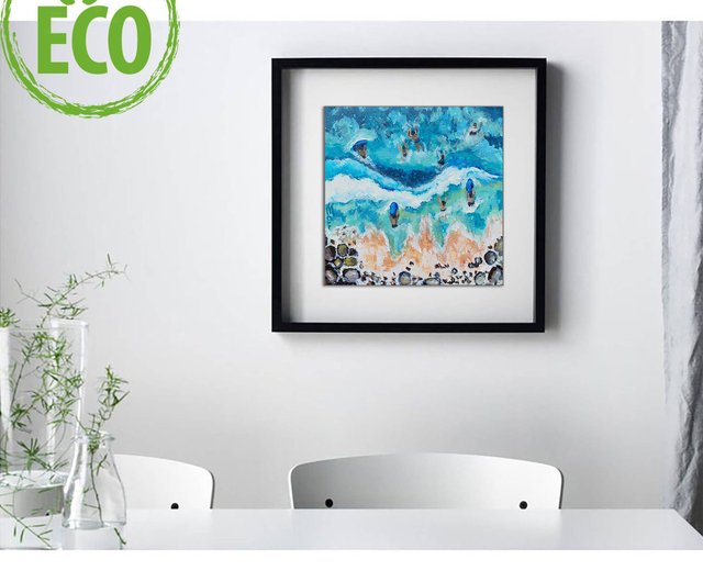 絵画 テクスチャーアート 海景 ホログラム パールカラー ビーチ 海の絵 Amazon.co.jp: Yxbhhym 大型 月 海 壁アート 海景 海 壁 写真