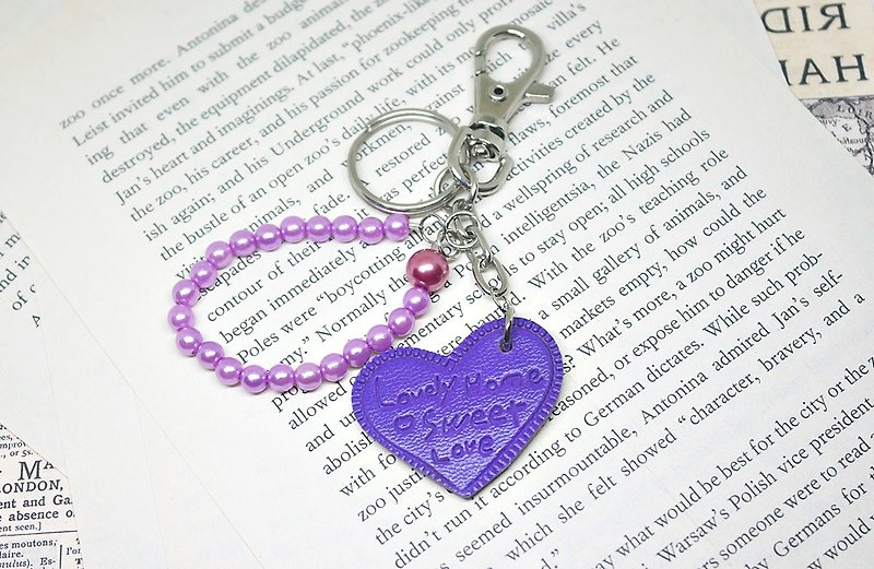 &gt;&gt;&gt;&gt;Key Ring + Bag Pendant-Purple Love Heart-=&gt;Limited*1 #宝宝#俏皮