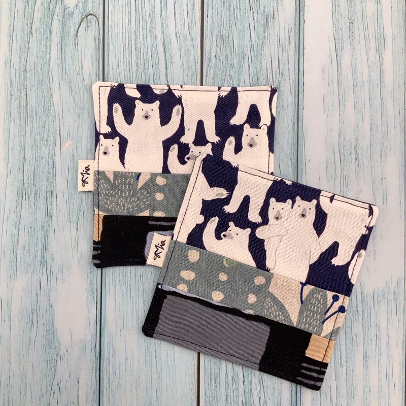 2 in 1 set of cute coasters—patchwork works - Coasters - Cotton & Hemp 