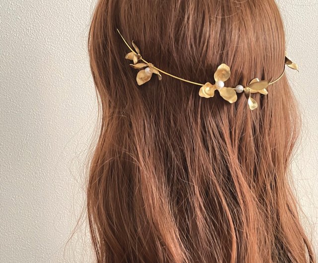 ヴィンテージフラワーヘアバンド カチューシャ - ショップ Core&Coeur ヘアアクセサリー - Pinkoi