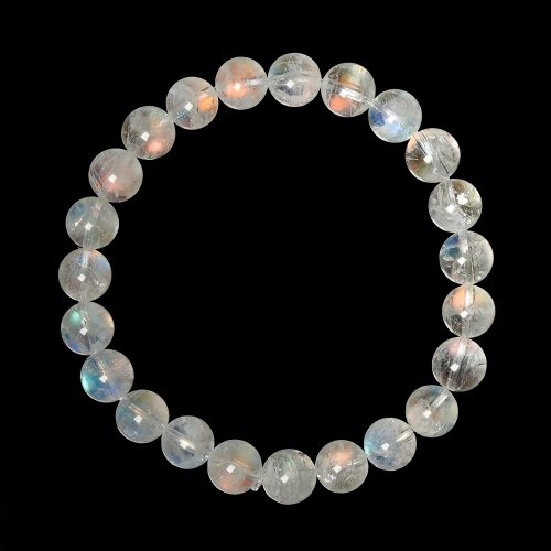 正佳珠寶 Gemsrich Jewelry 【正佳珠寶】馬島月光 頂級冰彩虹藍 7.8-8.3mm 馬島月光石手珠