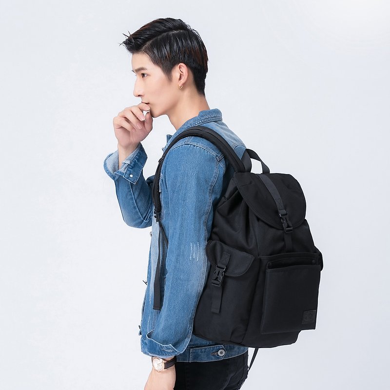 The Dude Brand Hong Kong after a couple backpack leisure backpack water repellent Mad - Black - Backpacks - Other Materials Black