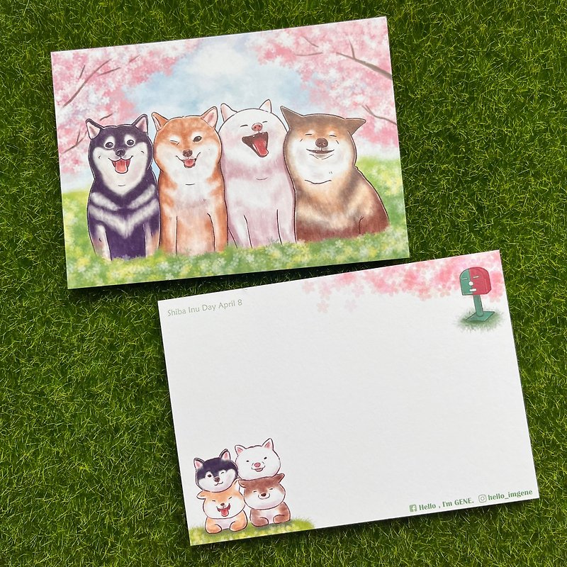 【Hello I'm Gene (quiet)】Shiba Inu Day postcard - Cards & Postcards - Paper Multicolor