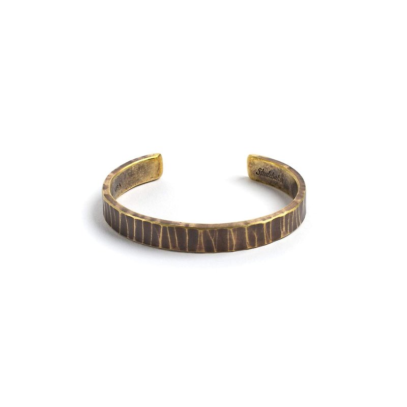 Studebaker Metals - Bessemer Cuff hand-forged Bronze bracelet unadorned - สร้อยข้อมือ - ทองแดงทองเหลือง สีเหลือง