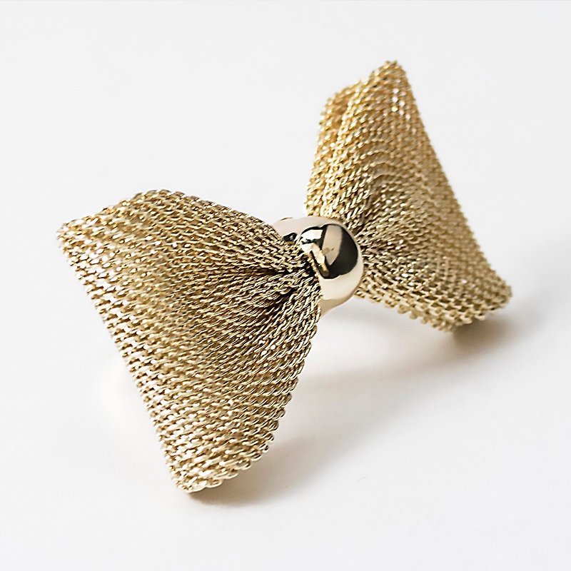 Knot Series— Bow Knot Ring - แหวนทั่วไป - โลหะ สีทอง