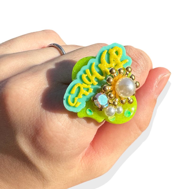 ARIGATOU special ring - General Rings - Resin Yellow