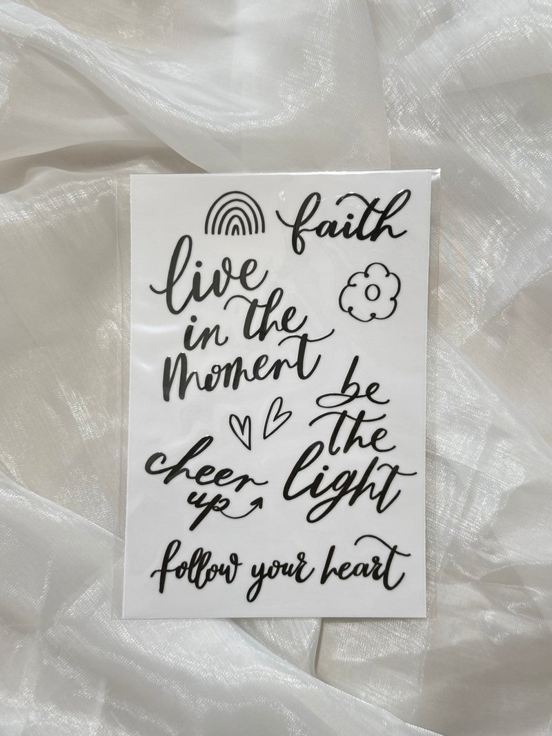 手寫轉印貼紙 款式1 - 貼紙 - 其他材質 黑色