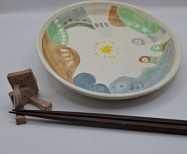 なにかがついたお皿 なにかがついたお皿 欠陥のある[壊れた陶器]皿 – Chongchong