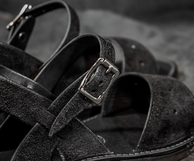 Leather Sandals Re-enacted French Army Official Hair Leather