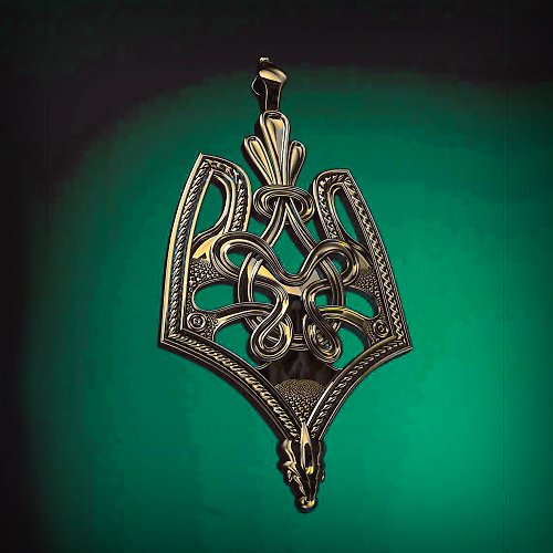 Gogodzy Ukraine trident bird necklace pendant,ukraine logo jewelry charm,ukraine emblem