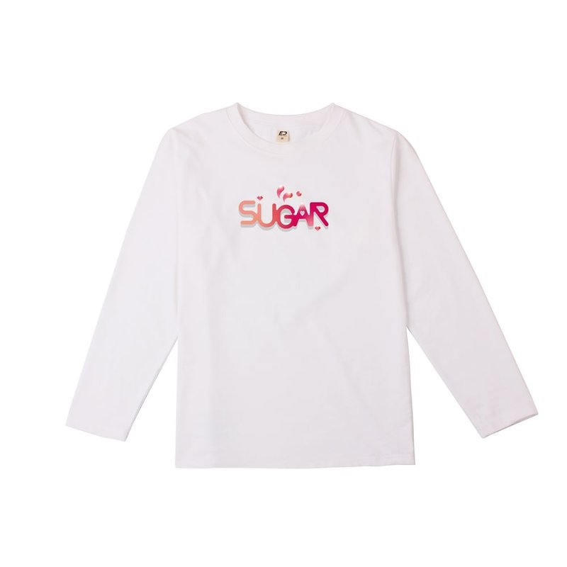 【每人心中都有一首歌】Sugar 長T/女上衣/男上衣/T-Shirt - 女 T 恤 - 棉．麻 白色
