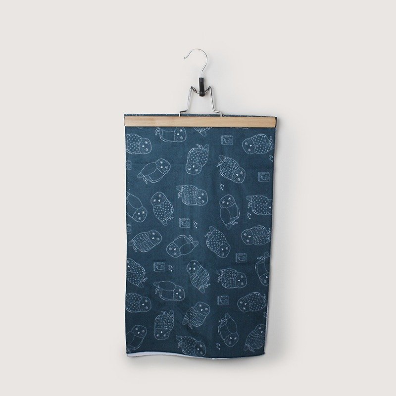towel-owl - ผ้าขนหนู - ผ้าฝ้าย/ผ้าลินิน สีน้ำเงิน